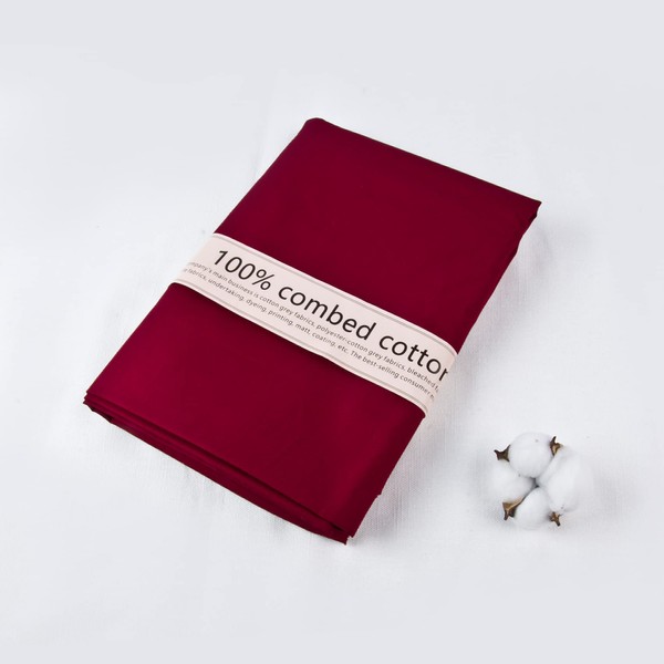 2 Yard Burgundy Fabric Cotton Fabric Sold by the Metre
