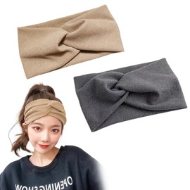 Hair Band, Hair Band (Set of 2), Hair Band, Turban, Hair Ornament, Cute, Popular, Stylish, Soft, Stretchy, Moisture Wicking, Quick Drying, Everyday Use, Facial Washing, Yoga, Bath, Makeup, Hair Accessories, Adults and Women