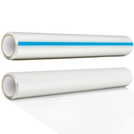 2 Rolls Carpet Protector Film Self Adhesive Plastic Carpet Protector 200 ft Length in Total, Clear Carpet Protector for Car Floor Cover Sheets Runner, Easy Unwind Clean Removal (36 Inch x 100 Ft)