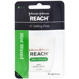 REACH Mint Waxed Floss 55 Yards (Pack of 9)
