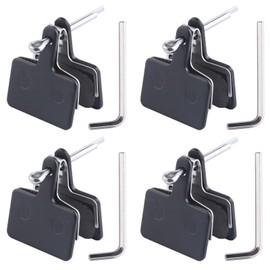 LEONTOOL 4 Pairs Bike Brake Pads, Resin Semi-Metallic Bicycle Disc Brake Pads & Spring for MTB Ebike Brake Pads Replacement, Compatible with TRP Tektro Shimano Deore Br M575 M525 M495 M486 C501