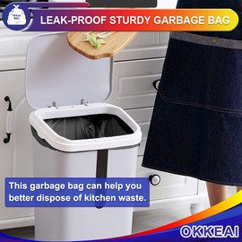 OKKEAI Small Garbage Bags for Bathroom Can 5 Liter Trash Bags 1.2 Gal Waste Basket Liners for Bathroom Mini Trash Bags Trash Plastic Bags Small