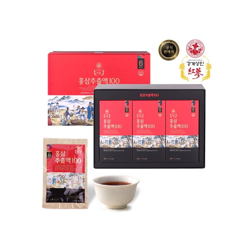 e강개상인 홍삼추출액100(80ml x 30포) 6년근 쓴맛은 덜하고 향은 살리고 eGanggaesangin