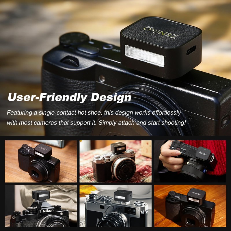 ZENI ZF04 Camera Flash, 6500K±200K Mini Flash for Canon, Sony,
