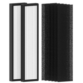 182550 Replacement Filter Compatible with Bionair BAP536UV-U Air Purifier and Holmes HAP537UV / 2141139 Air Purifier, 2 H13 True HEPA and 6 Carbon Pre-Filter