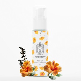 Generic Jungle'Berry Hibiscus & Black Seed Hair Oil | Combats Hair Fall | Vitamin E Nourishes Roots | 50ml