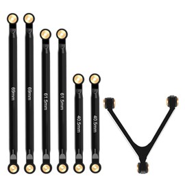 Aimrock Alloy Chassis Suspension Rod Tie Links Set Upgrades for 1/24 Axial SCX24 Deadbolt/B-17 Betty RC Crawler Black