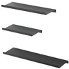 SRIWATANA Black Floating Shelves, Metal Wall Shelves Set of 3