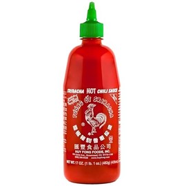 The Original Huy Fong Sriracha, 17 OZ Rooster Sriracha Chili Sauce, Spicy Flavor Hot Sauce W/Chili Pepper, Classic Original Cook Sriracha Chili Paste for Hotdogs, Eggs, Burgers, Soups, Tacos, 12-Pack