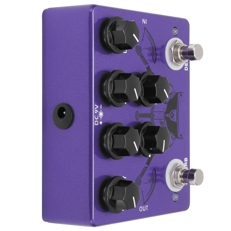 Guitar Effect Pedal Reverb Digital Delay 2 in 1 True