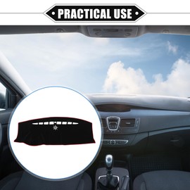 X AUTOHAUX Dashboard Cover Compatible for Ford Edge 2011-2014, Nonslip Polyester Red Dash Cover Mat Dash Board Protector Cover