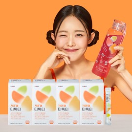 GQ Lab Tea Talk Tea, 13 natural ingredients, tropical fruit flavor daily tea, 15 packs, 4 boxes / 지큐랩 티톡티 13가지 자연유래성분 열대과일맛 데일리티 15포 4박스