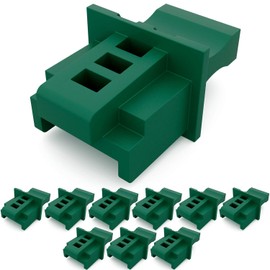 hb-digital 10 Pieces RJ45 Dust Cover Caps LAN Network Sockets Protection Plugs Against Dust Dirt Blanking Plugs for Patch Panel Switch Router Network Socket Cover for Ethernet Connection - Green