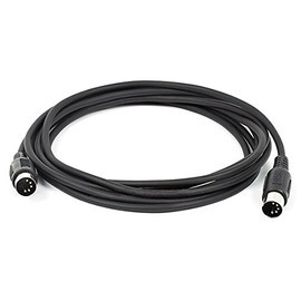 Monoprice MIDI Cable - 10 Feet - Black with Keyed 5-pin DIN Connector, Molded Connector Shells