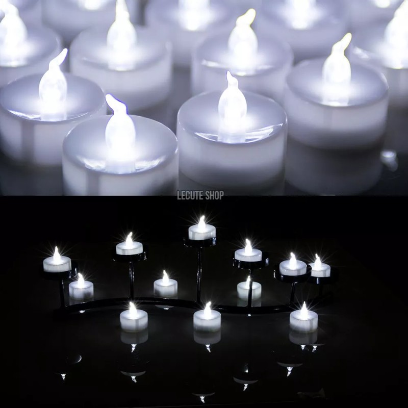 OEM 24 Velas Luz Led Blanca Decoracion Fiesta Boda Arreglos