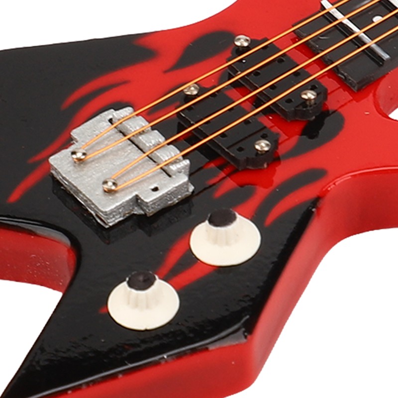 Mini Bass Simulation Classical Decorative Instrument Collection Miniature Guitar Model