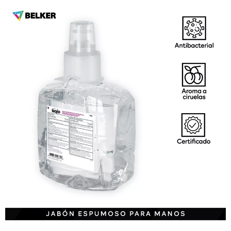 Gojo Jabón Antibacterial En Espuma Ciruelas Gojo 2 Pzas