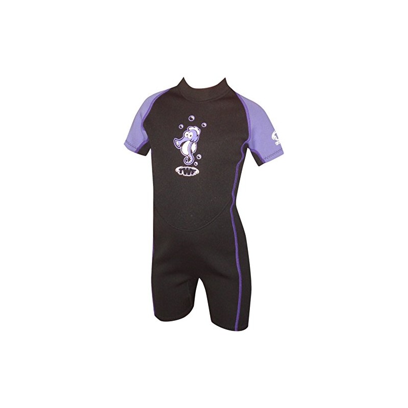 TWF Men's TWF Kids Seahorse Wetsuit Lilac 7 8 Year,