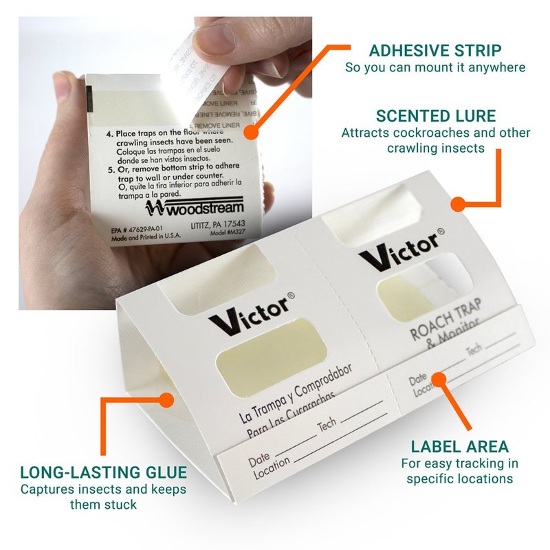 Victor Roach Monitor Glue Trap - 150 Traps - Attract