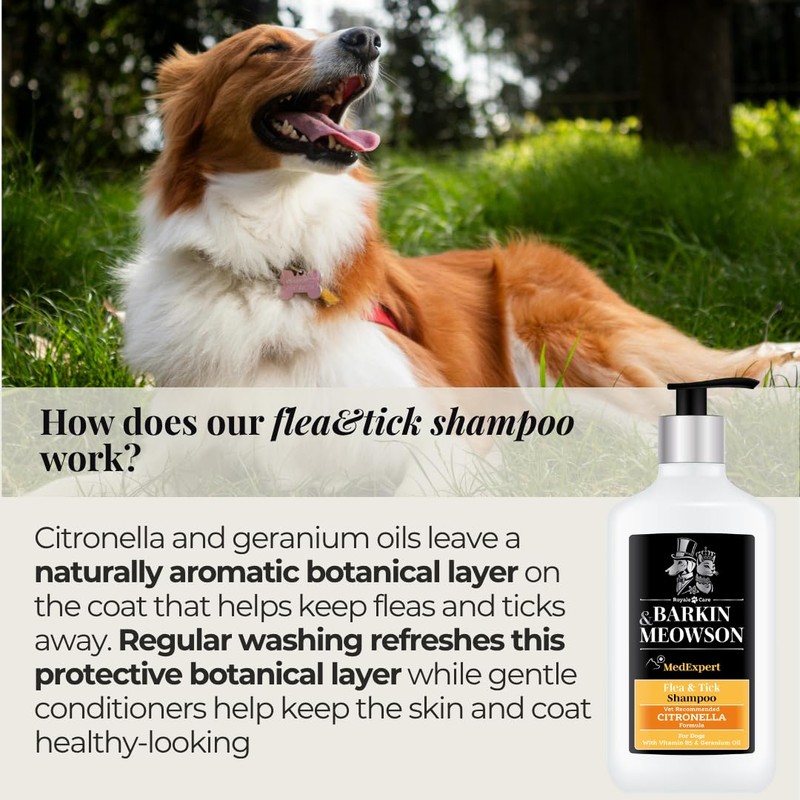 Barkin & Meowson Flea & Tick Dog Shampoo with Citronella,