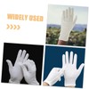 Vaguelly 12 Pairs White Cotton Gloves for Men Moisturizing Overnight