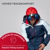 Black Crevice Adult Ski Helmet Stripe, Matt White/Black, L