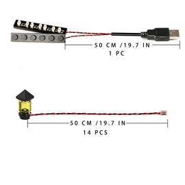 TEDDOO Brick Lawn Lights Sets, 14 Pieces, Brick Grass Lamps,for Lego10315, 75325 led led kit Accessories (Warm Light)