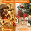 132FT(33FT*4)FT Lipstick Rechargeable Fairy Lights, Twinkle Lights Battery Operated, Mini
