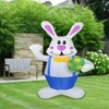 1.9M Easter Inflatable Bunny LED Lights Luminous Holiday Venue Decoration