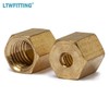 LTWFITTING 1/8-Inch Brass Compression Sleeves Ferrule with 1/8-Inch Compression Nut,