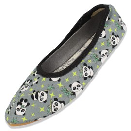 Beck Boys Panda Bear Slippers, gray