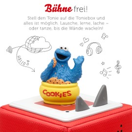 tonies Audio Figure for Toniebox, Sesame Street - Cookie Monster Competition Fun, Audio Play for Children from 3 Years, Playing Time Approx. 40 Minutes