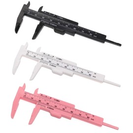 3PCS Calipers Measuring Tool Double Scale Plastic Digital Vernier Caliper Metric and English Caliper Vernier Calipers for Measuring Jewelry, Carpentry, Office, Garage, Students Experiment (80mm)