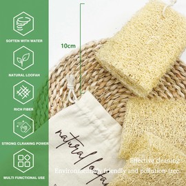 100% Natural Egyptian Loofah Sponge – Premium Exfoliating Body Scrubber for Shower, Deep Cleansing & Gentle Skin Exfoliation, Eco-Friendly & Biodegradable, Pack of 3