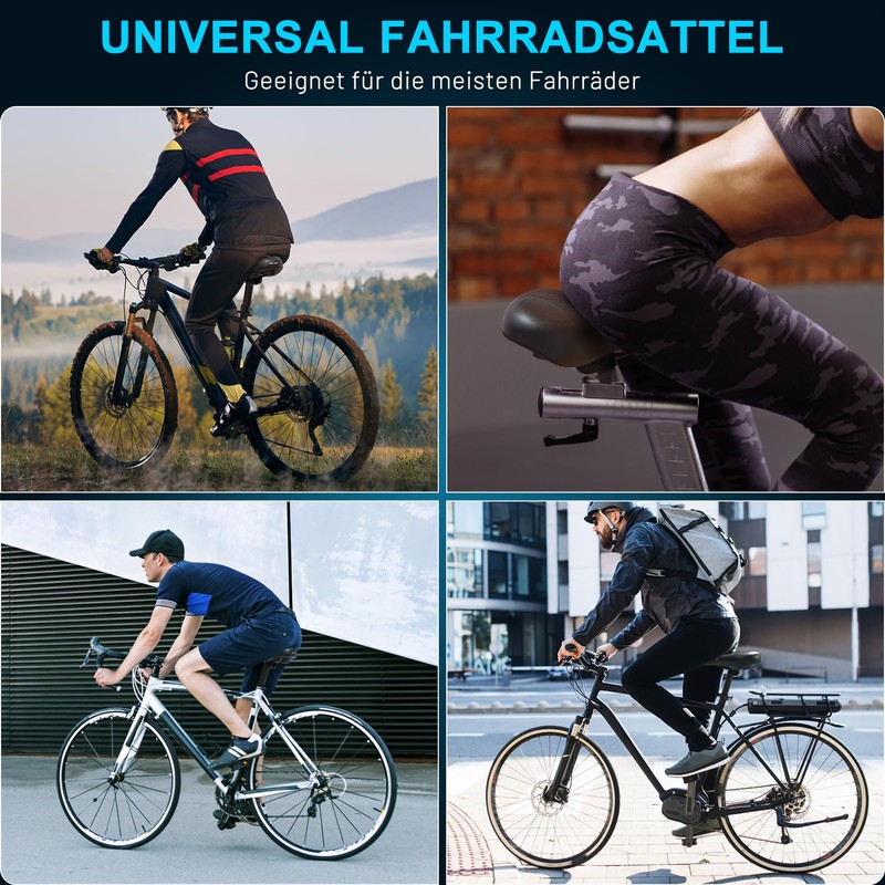 TECHCYC Bicycle Saddle with Comfortable Soft Memory Foam, Bicycle Saddle