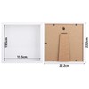 ASelected 3D Shadow Box Frame, White 8x8 inch Picture Frame
