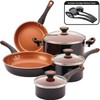 Farberware 10365 Glide Dishwasher Safe Nonstick Cookware Set / Pots