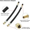 AUEFUDQ 3 Pcs Flexible Rubber Tire Valve Adapter Extension with