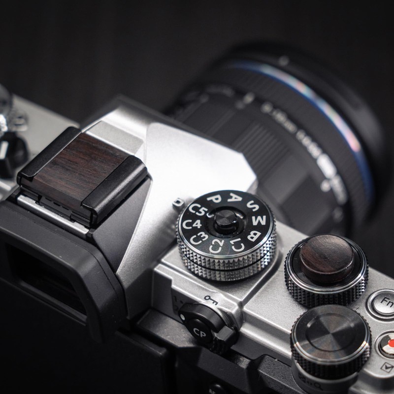 Iborrys Hot Shoe Cover + Shutter Button Sticker Set, Compatible