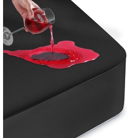 Mattress Protector Waterproof Single, Premium Mattress Covers 90X190cm, Breathable, Waterproof bed sheet with 30cm depth Pockets rubber Mattress Protector-Black