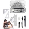 TPZORJX 7-Piece Geometry Set, Compass Set, Geometry Compass Sets, Math