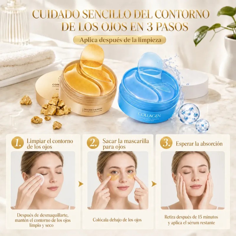 Parches Hydrogel Contorno Ojos Acido Hialuronico Antiarrugas