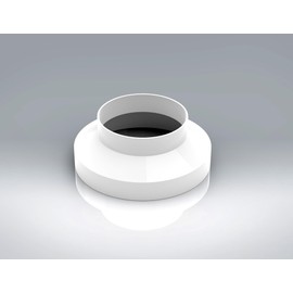 Round Ducting Reducer 150mm to 100mm - 6 to 4 inch Duct Pipe Reduction Coupler for Extractor Fans, Cooker Hood Tumble Dryer Ventilation
