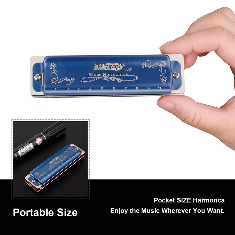 Professional Harmonica Blues Key of Bb 10 Hole 20 Tone