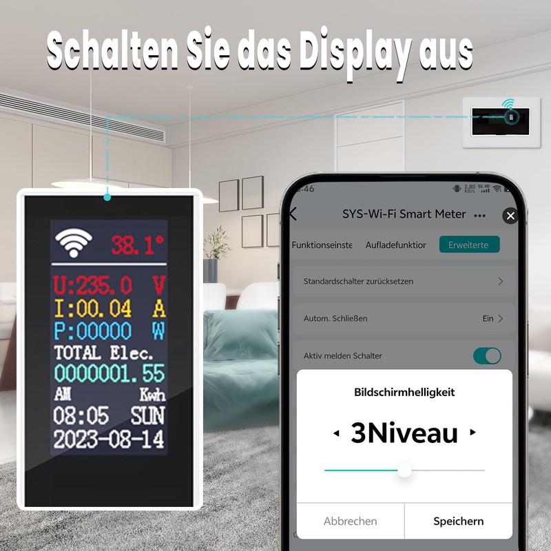 TONGOU Electricity Meter Smart DIN Rail WiFi | 1P 50A/230vac