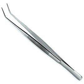 10 Pcs Dental Tweezer College 16cm Plier Cotton Surgical Forcep Diagnostic Serrated Tip Instruments