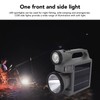 Solar Flashlight Handheld LED Spot Light Flashlight with Dual Side