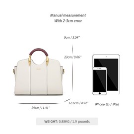 Cnoles Satchel Bag for Women Fanshion Leather Ladies Top Handle Tote Shoulder Bag Purses and Handbags
