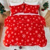 YIYEA Christmas Fluffy Duvet Cover King Size, Luxury Ultra Soft
