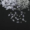 EARRING STUD SETTINGS + EARNUTS 3mm ALLERGY FREE CLEAR PLASTIC